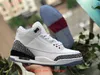 Jumpman Racer Blue 3 3S Баскетбольные кроссовки Мужские Dark Iirs Cool Grey A Ma Maniere UNC Hall Of Fame FREE THROW LINE Джинсовые красные, черные цементные кроссовки Tinker Trainer