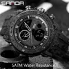 Sanda Orologi da uomo Orologi sportivi militari Orologio digitale impermeabile Orologio da uomo Orologio da uomo Relogio Masculino Erkek Kol Saati 6012 Q0524