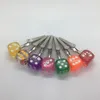 New Style Colorful Dice Shape Desktop Dry Herb Tobacco Preroll Cigarette Smoking Holder Tips Clip Clamp Tongs High Quality DHL