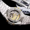 2021 TWF 5719 Cal A324 Automatic Mens Watch Two Tone Yellow Gold Paved Diamonds Case Silver Dial Iced Out Diamond Bracelet Super E6106162