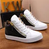 Nyaste Designer Sneakers Dragkedja Casual Skor Claskin Black Velvet Heighten Shoe Män Kvinnor Platform Trainers All-match High Top Sneaker