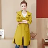 Women's Trench Coats Women's Long Spring Autumn Plus Size Coat Korean Fashion Casual Hooded Windbreaker Female Outerwear Outcoat 308