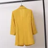 Frauen Anzüge Blazer Frauen Candy Farbe Blazer 2022 Frühling Koreanische Slim Fit Solide Halbe Hülse Mode Kleine Jacke Dünne sommer Mantel