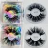 Kabarık Vizon Kirpik 8D 25mm 27mm Uzun Faux Minks Dramatik Görünüm Kalın Wishy Lashes