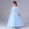 Pembe Tutu Dress Düğün Kız Törenler Giyim Çocuk Giyim Çiçeği Zarif Prenses Resmi Parti Elbise Genç Kızlar
