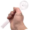 QBSOMK Billigaste Pyrex Glass Oil Burner Pipe Clear Burner Great Tube Glass Oil Nail Pipe For Water Bong 20cm Lenght 50mm Ball