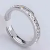 Hotsale Square CZ Diamond Single Row Double Row Finger Index Women Ring Stainls Steel Couple Wedding Ring