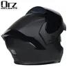 Caschi Moto Casco Mate Nero Dirt Bike Flip Up Cascos Para Moto Doppio Scudo Modulare Con Visiera Parasole Interna DOT Approvato