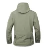 Shark Skin Soft Shell Militar Tactical Jaqueta Homens À Prova D 'Água Windbreaker Inverno Casaco Quente Camuflagem Capuz Camo Army Roupas 211126