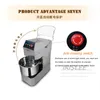 Commercial Dough Kneading Machine Mixer Automatic Stainless Steel Two-Speed Double-Action maker Vertical Chef Machine