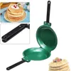 Pannor DIY Non-stick PAN DUBBELSIDD FREING PAN FROSSKA GAS OCH INDUKTIONSKOKARE UNIVERSAL2775