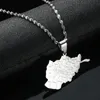 Chains Stainless Steel Silver Afghan Cities Afghanistan Map Pendants Necklaces Women Jewelry For Men Girl Gifts