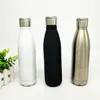 Dubbelväggig 500 ml rostfritt stål koksform vattenflaska Cola-formade flaskor Vakuumisolerade utomhusresemuggar XDH1075 T03