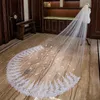 Bridal Veils Luxurious Lace Sequins Appliques Cathedral Tulle Formal Long Veil Soft Women Wedding Hair Head Accessories 4m