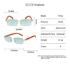 Designer Sunglasses Men Luxury carter buffalo sun glasses women buffs shades eyewear rimless square sunglasses gafas de sol 7533