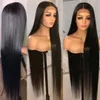 13X4 Lace Front Menselijk Haar Pruiken Braziliaanse Bone Right Kant Frontale Pruik 4X4 Veteransluiting Pruik Preplucked Pruik für Frauen 30