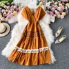 Broderie Robe Vintage Boho Blanc Robe D'été Gland Élégant Robes De Plage 2020 Floral Bohème Vêtements Rouge Mori Fille Robe X0521