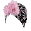 Bonnets pour nouveau-nés, avec perles en mousseline de soie, fleurs, coton imprimé FloraTurban pour filles, bonnet extensible, accessoires pour cheveux de bébé, nouvelle collection