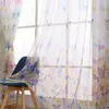 Tende per tende Romantico Viola Giardino Farfalla Garza leggera Camera da letto Soggiorno Moda Decorativo luminoso C2B
