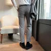 Abiti da uomo Blazer 2021 Autunno Plaid Pantaloni eleganti da lavoro Uomo Ufficio Social Casual Abito da sposa Streetwear Pantaloni slim fit Pantalon Hom