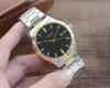 Znana marka Biznes Mężczyźni Sport Data Wrist Watch Yellow Gold Black Czerwony wybieranie Stainless Steel Automatyczne zegarki mechaniczne 42mm