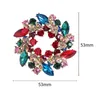 Stor blomma kristall brosch för kvinnor mode bukett rhinestone broscher Pins scarf clip smycken