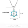Jesus smycken av hög kvalitet Blue Opal Star of David Pendant 925 Sterling Silver Necklace för GFIT med Chain9097872