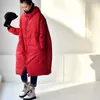 レディースダウンパーカーMICOCO Y6330C文学レジャー繭の形薄い柔らかい快適なライトロングフード付きジャケット女性の冬