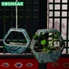 Ceramic Wall Hanging Flower Pot Basket Hydroponic Scindapsus ted Plant Handmade Lanyard Suspension Decor Y200709