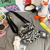 Zebra-Print Taschen für Frauen 2021 Hot Umhängetasche Schulter Gurt Luxus Vintage Mode Damen Leinwand Kleine Mahjong Tasche