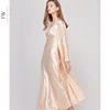 Autumn New Hollow Out Long Section Femme Robe Set Lace Sexy Spaghetti STRAP TWINSET TWINSET PAILLE Y200429