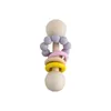 2021 Baby Teethers Teething Natural Wooden Ring Teethers Infant Fingers Exercise Toys Silicon Beaded Soother Baby Toy4518912