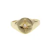 Klaster pierścienie Sdzstone 2021 Winter Fashion Clear CZ Kamień Złoty Kolor Kwiat Wesele Dla Kobiety Drop Wysokiej Jakości