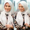 Multicolor macio algodão muçulmano muçulmano Jersey Hijab Hijab Capa Capela Capa Envoltório Lenço Islâmico Shawls Mulheres Turbante Cabeça Cachecóis