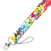 10 pièces feuilles colorées lanières de cou porte-badge d'identité porte-clés sangle de téléphone portable cadeau ruban sangle collier