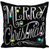 Colorful LED Santa Claus pillow case elk pillowcase creative printing super soft short plush cushion cover T2I52701