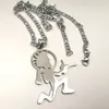 Juggalo Hip Hop Iced Hatchet Man Runner Pingente Encantos De Aço Inoxidável Colar 4mm 24 polegadas ICP Jóias