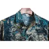 القمصان غير الرسمية للرجال رجال الرجال أعلى جودة طباعة قميص جيب القميص الصيف ربيع هاواي الشاطئ حفلة سريعة الجافة