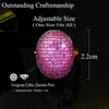 Taglia unica Micro Pave Red Cubic Zirconia Stone Big Round Finger Ring per le donne Wedding Party Punk Jewelry R178 210714