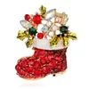 Straight Christmas Brooch Christmas tree collar boots Snowman sleigh bell Brooch Christmas Collection