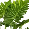 70cm 18 Forklarge Plantas Artificiais Monstera Plástico Tropical Palmeira Filial Falso Coconut Tree Home Sala de Estar Escritório Decoração 211104