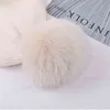 Top Quality Women's Winter Kniited Wool Belend Patchwork Real Mink Fur Hat Cap Natural Pom Poms Beanie Lady Fashion 211119