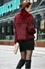 Genuine Real Rabbit Fur Coat Women Full Pelt Vintage Jacket Winter Party Waistcoat Customized Big Size Stand Collar WFP267 211220