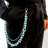 Charms Süßigkeiten Farbe Multi Layer für Frauen Männer Hosen Taille Kette Große Ring Brieftasche Keychain Jeans Unisex Hip-Hop Schmuck