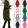 Kobiety Bluza Bawełna Z Kapturem S Bluzy Spotove Fleece Ciepłe Długie Rękaw Płaszcz Luźne Bluzy Zima 210524