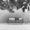 Custom Mural Wallpaper Modern Hand Painted Tropical Plant Leaves Fresco Living Room TV Sofa Bedroom Papel De Parede Sala Murals