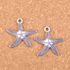 48 pcs Antique Prata Banhado Bronze Banhado Marinho Starfish Encantos Pingente DIY Colar Pulseira Bangle Acts 25 * 26mm