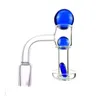 Eğimli Kenar Terp Slurper Kuartz Banger Tırnak Cam Boncuk Ile Yakut Inciler Hap 20mm OD TERP Vakum Banger için Dab Rig Beaker Bong