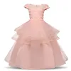 Robes de fête de princesse de nouvelle marque pour enfants filles fleur enfants vêtements filles robe 10 à 12 ans robes d'enfants pour les filles 210303