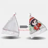 10pcs 파티 모자 승화 DIY 흰색 빈 성인 스팽글 크리스마스 산타 클로스 모자 장식 장식품
